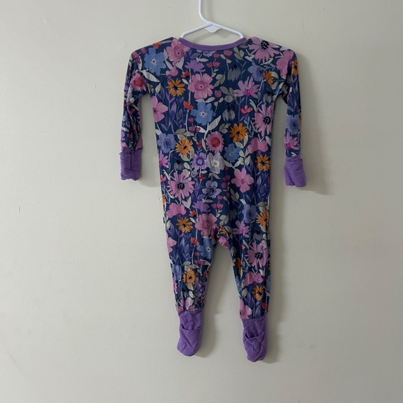 Little Sleepies Dusk Bloom Purple Floral Zippy 3-6 Months - Picture 2 of 4